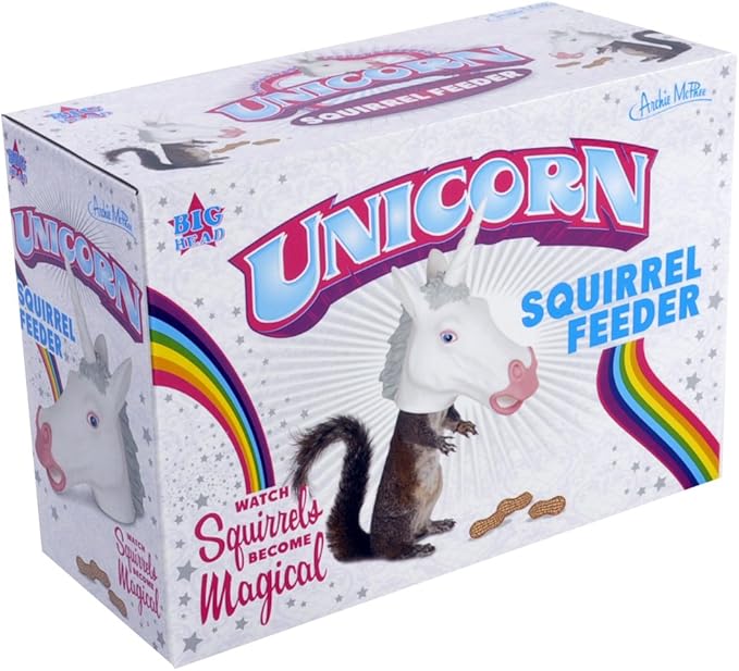 Unicorn Head Squirrel Feeder - Funny gag gift product image